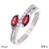 Ring M52-G with real Garnet