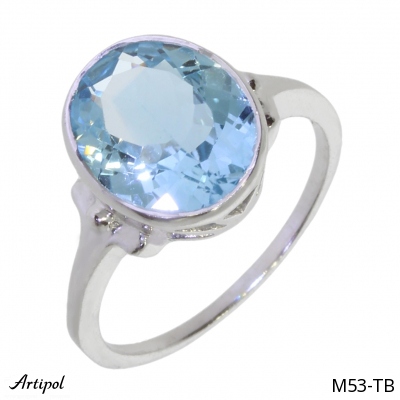 Ring M53-TB with real Blue topaz