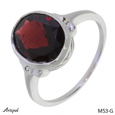 Ring M53-G with real Garnet