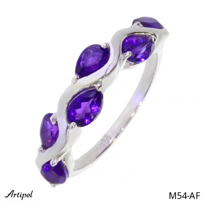Ring M54-AF with real Amethyst faceted