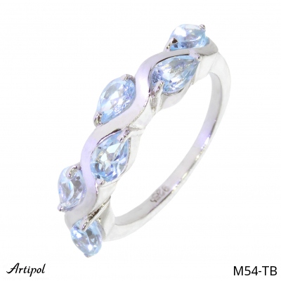 Ring M54-TB mit echter Blauem Topas