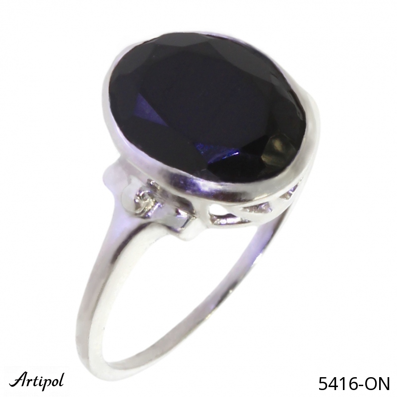 Bague 5416-ON en Onyx noir véritable