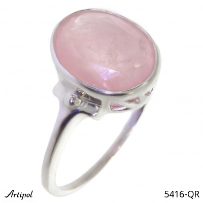 Ring 5416-QR with real Rose quartz