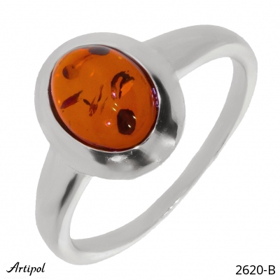 Ring 2620-B with real Amber