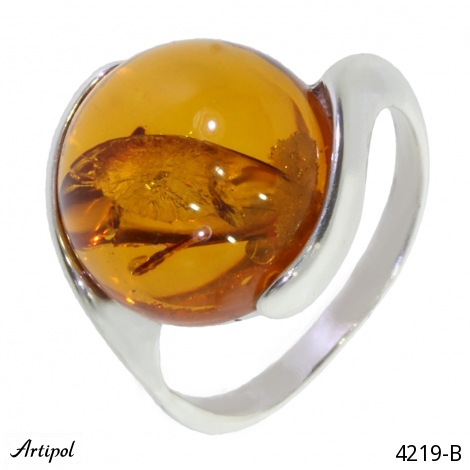Ring 4219-B mit echter Bernstein