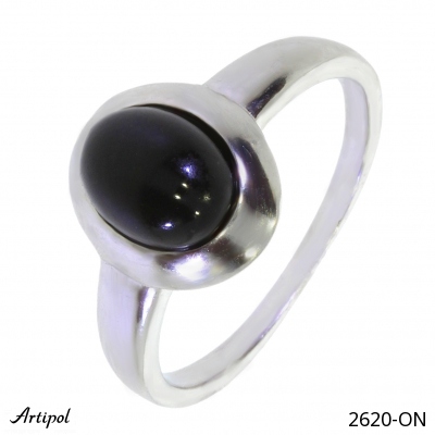 Bague 2620-ON en Onyx noir véritable