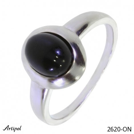 Bague 2620-ON en Onyx noir véritable