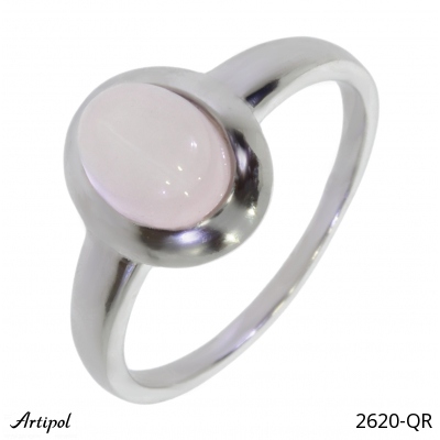 Ring 2620-QR with real Quartz rose