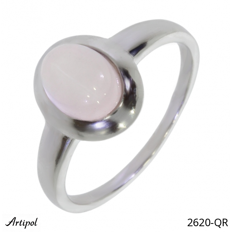 Bague 2620-QR en Quartz rose véritable