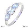 Ring M51-TB with real Blue topaz