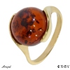 Ring 4219-BV with real Amber gold plated