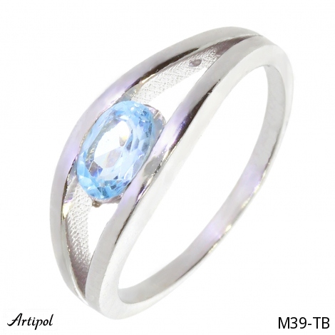 Ring M39-TB with real Blue Topaz