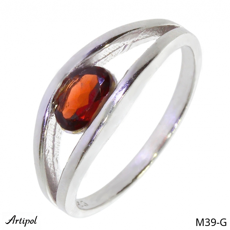 Bague M39-G en Grenat véritable