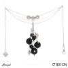 Necklace C7801-ON with real Black Onyx