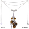 Necklace C7801-OT with real Tiger's eye
