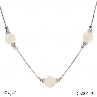 Necklace C5001-PL with real Moonstone