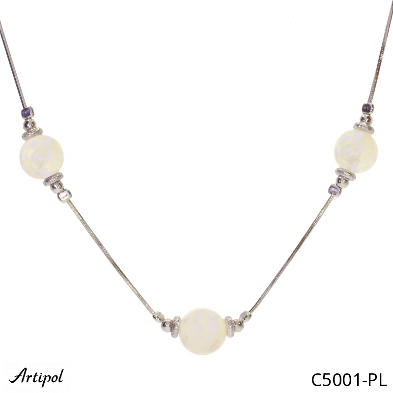 Necklace C5001-PL with real Moonstone