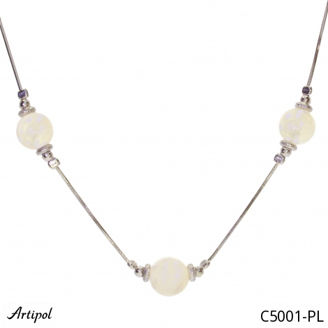 Necklace C5001-PL with real Moonstone