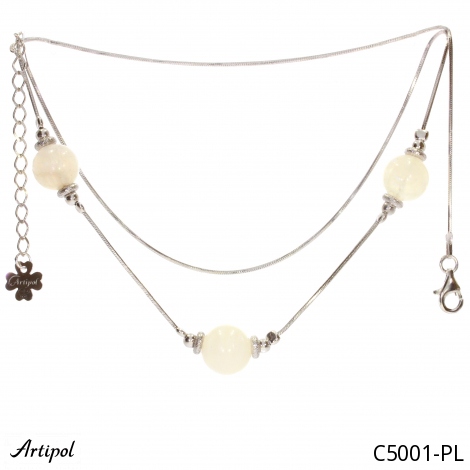 Necklace C5001-PL with real Moonstone