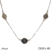 Necklace C5001-LAB with real Labradorite