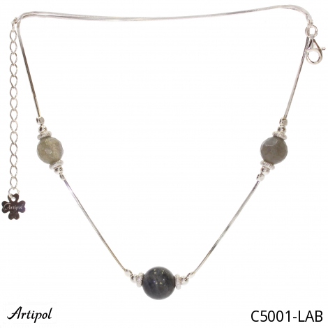 Collier C5001-LAB en Labradorite véritable