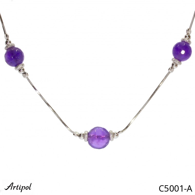 Collier C5001-A en Amethyste véritable