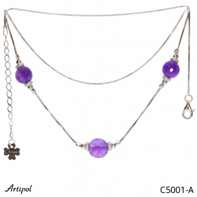 Necklace C5001-A with real Amethyst