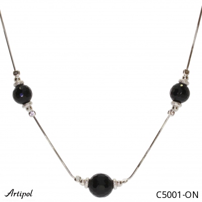 Necklace C5001-ON with real Black Onyx