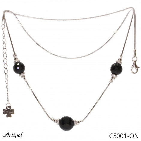 Collier C5001-ON en Onyx noir véritable