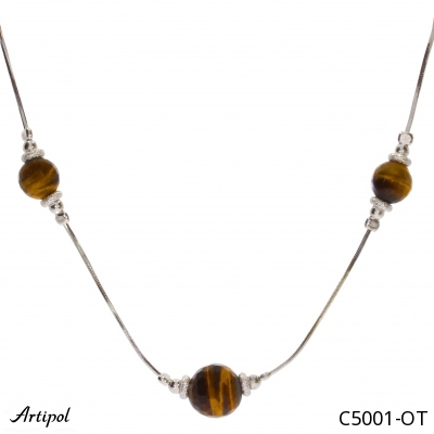 Necklace C5001-OT with real Tiger’s Eye