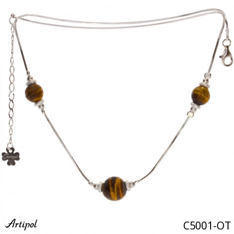 Necklace C5001-OT with real Tiger's eye