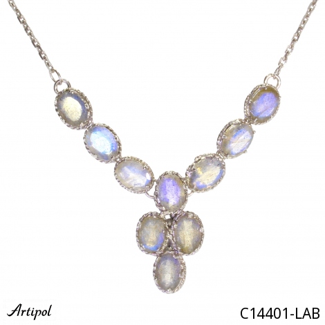 Necklace C14401-LAB with real Labradorite