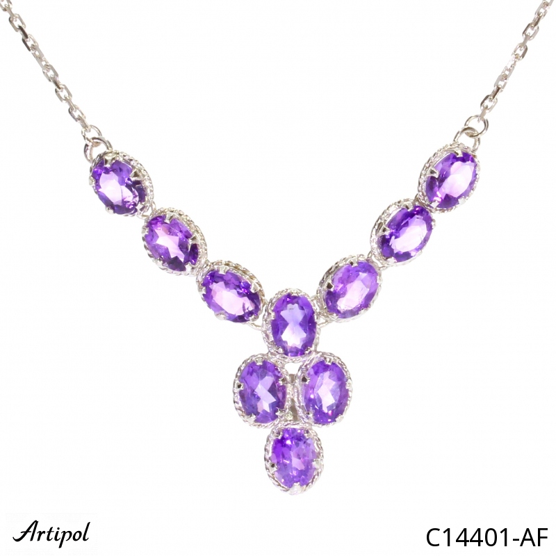 Halskette C14401-AF mit echter Amethyst