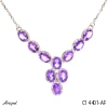 Necklace C14401-AF with real Amethyst