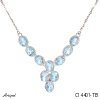 Necklace C14401-TB with real Blue topaz