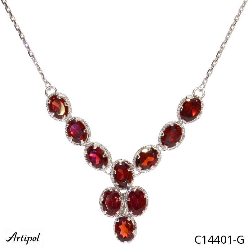 Necklace C14401-G with real Garnet