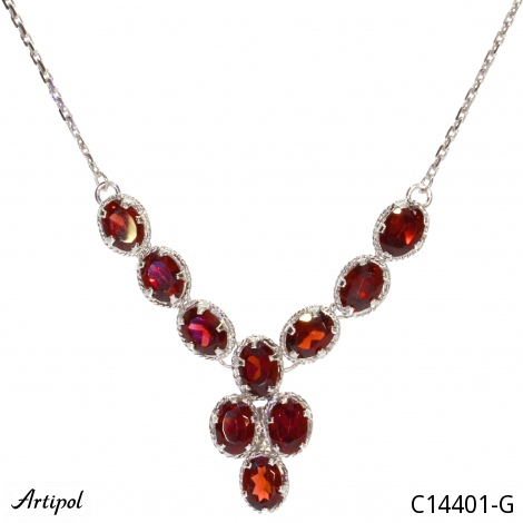 Collier C14401-G en Grenat véritable