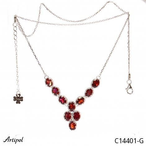 Necklace C14401-G with real Garnet