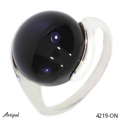 Ring 4219-ON mit echter Schwarzem Onyx