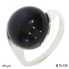 Bague 4219-ON en Onyx noir véritable