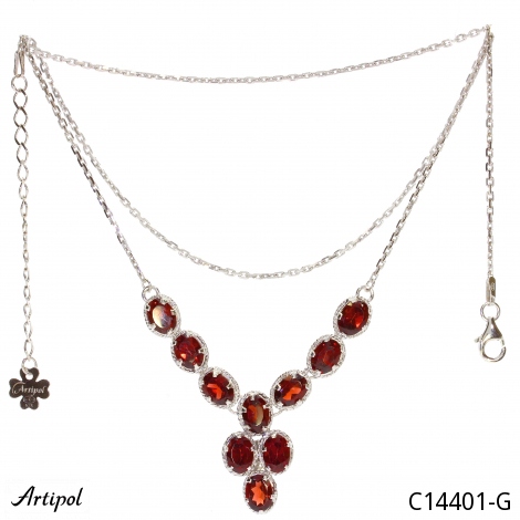 Collier C14401-G en Grenat véritable