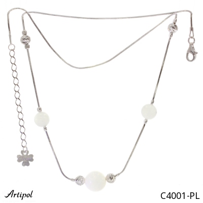 Necklace C4001-PL with real Moonstone