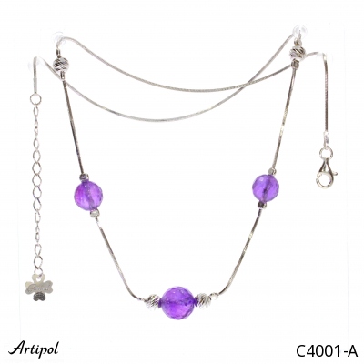 Necklace C4001-A with real Amethyst