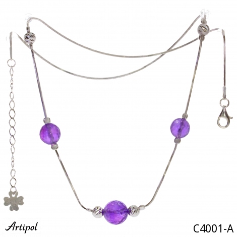 Necklace C4001-A with real Amethyst