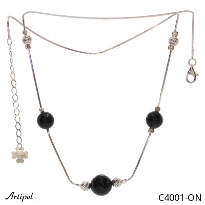 Collier C4001-ON en Onyx noir véritable