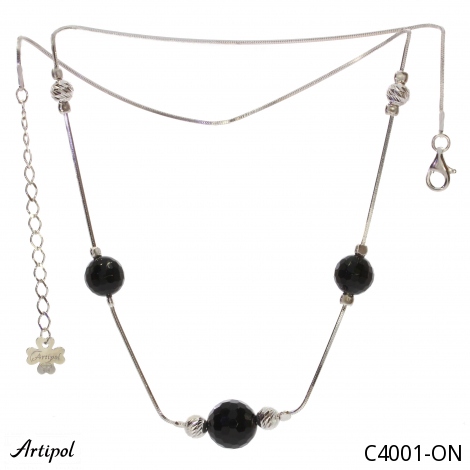 Necklace C4001-ON with real Black Onyx