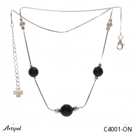 Collier C4001-ON en Onyx noir véritable