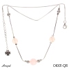 Necklace C4001-QR with real Rose Quartz