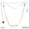 Necklace C4001-QR with real Rose quartz