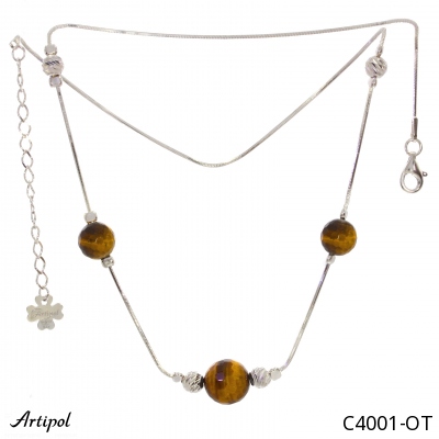 Necklace C4001-OT with real Tiger Eye
